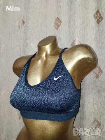 S/M Nike Черно бюстие със сребрист брокат , снимка 4 - Корсети, бюстиета, топове - 50307497
