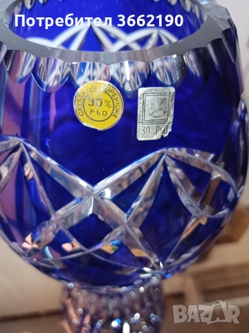 Цветна кристална ваза, снимка 2 - Вази - 52868924