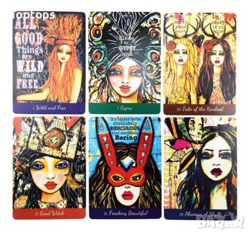 Женски оракули: Foxfire the Kitsune Oracle&Love Your Inner Goddess, снимка 11 - Карти за игра - 36811579