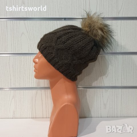 Нова дамска шапка СилвърСтар с подплата плюш в тъмнокафяв цвят, снимка 12 - Шапки - 35512086