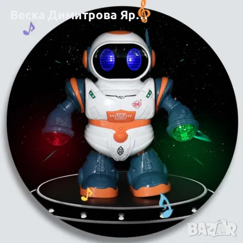 Танцуващ робот със светлини и музика – Вълнуващ приятел за малките откриватели, снимка 2 - Музикални играчки - 47928096
