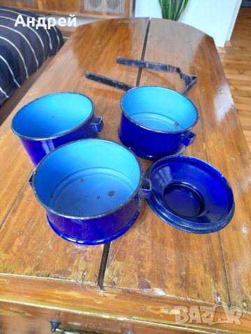 Стари емайлирани съдове за храна #5, снимка 3 - Антикварни и старинни предмети - 36815664