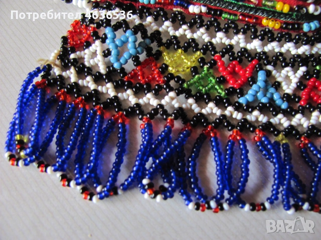 Женски накит за носия-стъклени мъниста, снимка 4 - Антикварни и старинни предмети - 52440647