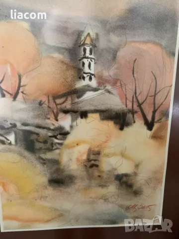 САВА ЦОНОВСКИ - акварел, снимка 3 - Картини - 50141650