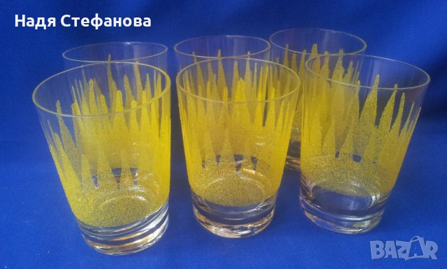 Ретро чашки за концентрат, цветна посипка 6 бр, снимка 4 - Антикварни и старинни предмети - 38060181