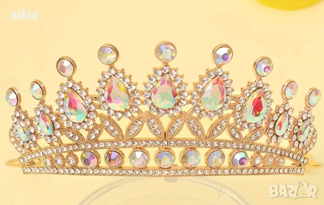 Множество обърнати капки метана корона тиара дамска детска , снимка 4 - Аксесоари за коса - 52069993