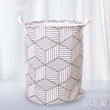 Текстилен кош за пране с дръжки, 76 л, 42 x 55 см, снимка 3 - Други стоки за дома - 44509052