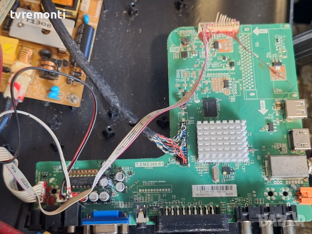 Основна платка ,T.EME380.61  за 24-инчов телевизор NEO Модел LED-2412 FHD, с дисплей  CX240LEDM, снимка 2 - Части и Платки - 52845517