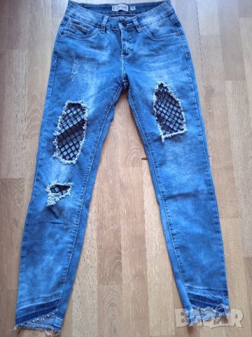 Дънки с мрежа , снимка 3 - Дънки - 42613428