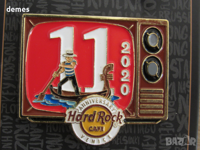 Оригинална метална значка Hard Rock Cafe Венеция, Италия, снимка 4 - Колекции - 36421580