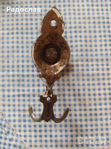 стара бронзова закачалка , снимка 2 - Декорация за дома - 54089989
