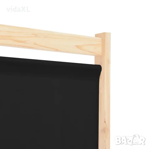 vidaXL Параван за стая, 6 панела, черен, 240х170х4 cм, текстил, снимка 5 - Паравани - 56146429