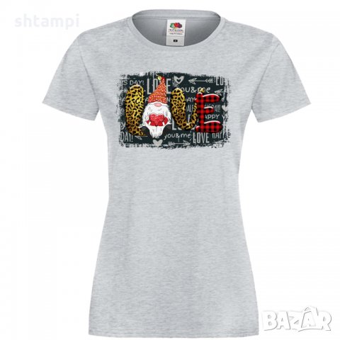 Дамска тениска Valentines Day Gnome Love, снимка 7 - Тениски - 35552305