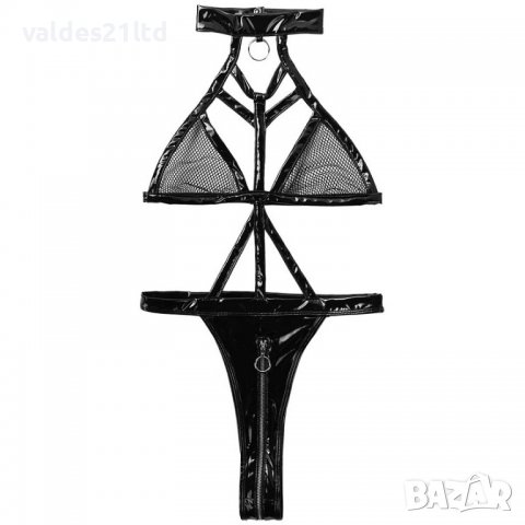 Еротичен секси кожен костюм в стил BDSM, снимка 5 - Бельо - 39435510