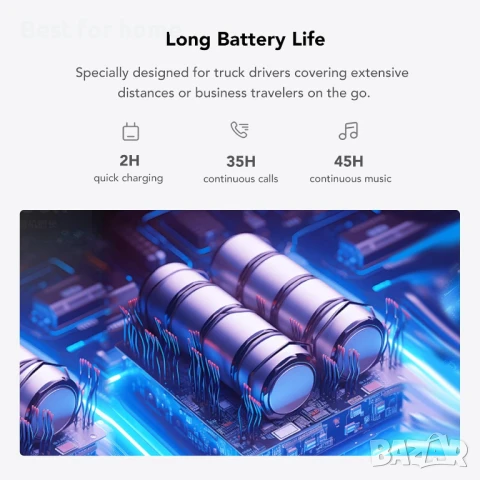 Nuroum HP31S (2-ро поколение) Bluetooth безжични слушалки с микрофон със стойка за зареждане, снимка 6 - Bluetooth слушалки - 50563047