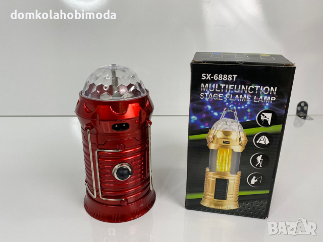 2в1 Диско лампа и Разгъваема аварийна лампа, Две дръжки за носене или закачване ,USB порт, снимка 5 - Друга електроника - 36513390