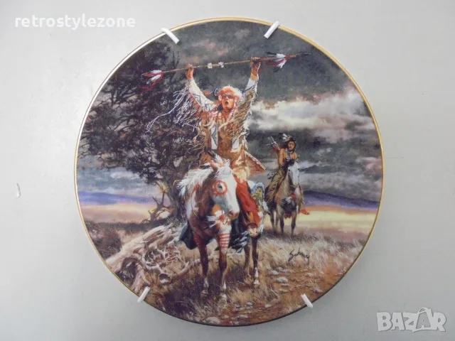 № 8743 Стара колекционерска декоративна порцеланова чиния – „Horizons of Destiny“, снимка 6 - Други ценни предмети - 55781518