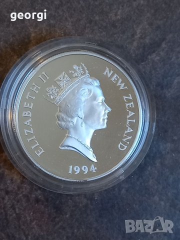 Сребърна монета унция 5 долара Нова Зеландия 