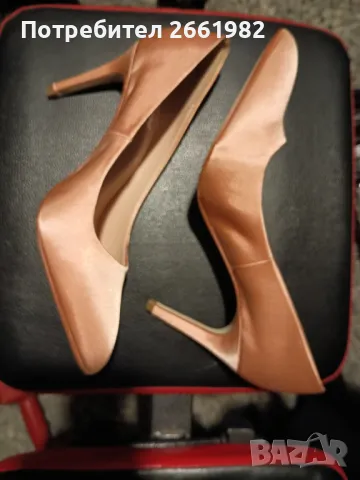 Нови сатенени оранжеви токчета - GRACELAND, снимка 4 - Дамски обувки на ток - 50170698