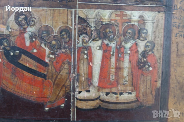 Руска празнична икона, снимка 11 - Антикварни и старинни предмети - 50772400