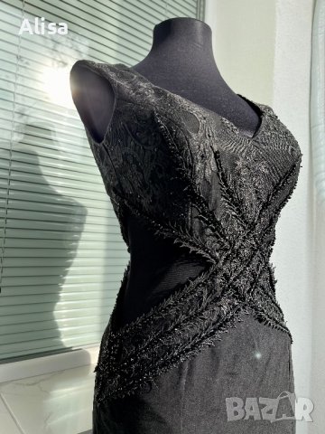Официална черна рокля с гол гръб, снимка 16 - Рокли - 38983210