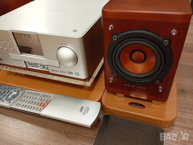 JVC EX-A1 Compact CD DVD System Wood Cone Speakers SP-EXA1 CA-EXA1, снимка 3 - Аудиосистеми - 50479745