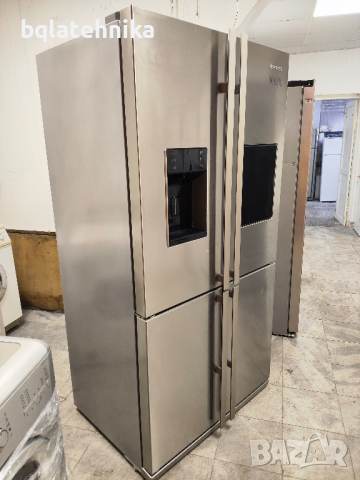 уникален иноксов хладилник с фризер, снимка 7 - Хладилници - 44638531