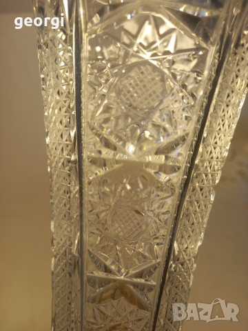 кристална ваза фасетирана , снимка 6 - Вази - 44933748