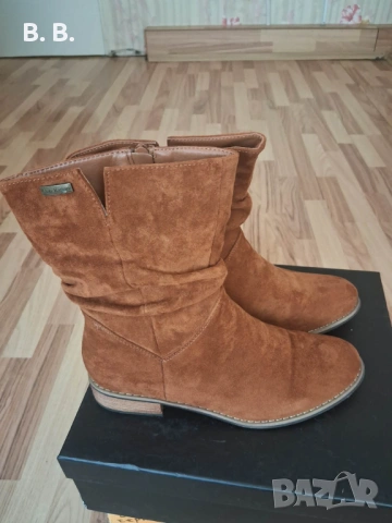 Дамски велурени боти, снимка 3 - Дамски боти - 54136134