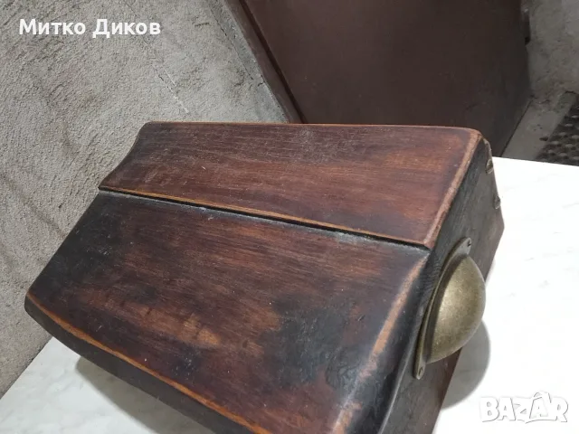 Винтидж дървена масивна кутия около 3 кг с месингови дръжки вечна 36х 22х13 см, снимка 6 - Антикварни и старинни предмети - 55725905