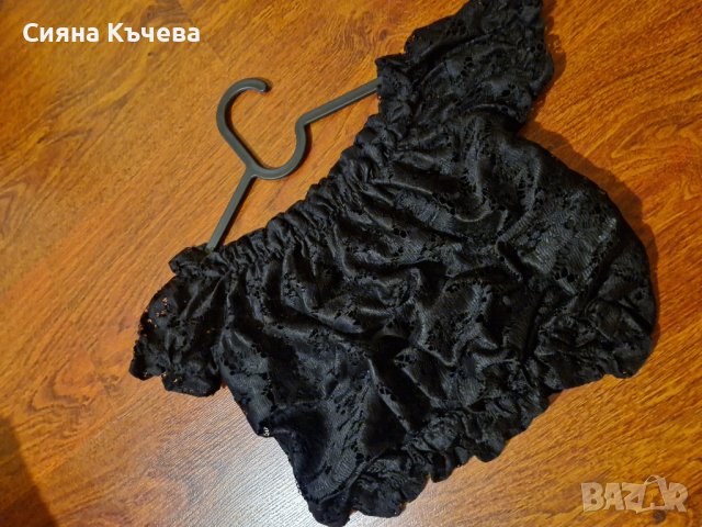 Дамска къса дантелена блузка