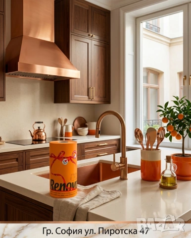 Renova оранжева хартия Кухненска ролка Луксозна с висока абсорбация 1 бр.