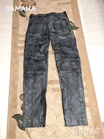 Мъжки  Мото  Панталон  ЕСТЕСТВЕНА КОЖА , снимка 2 - Панталони - 42845991