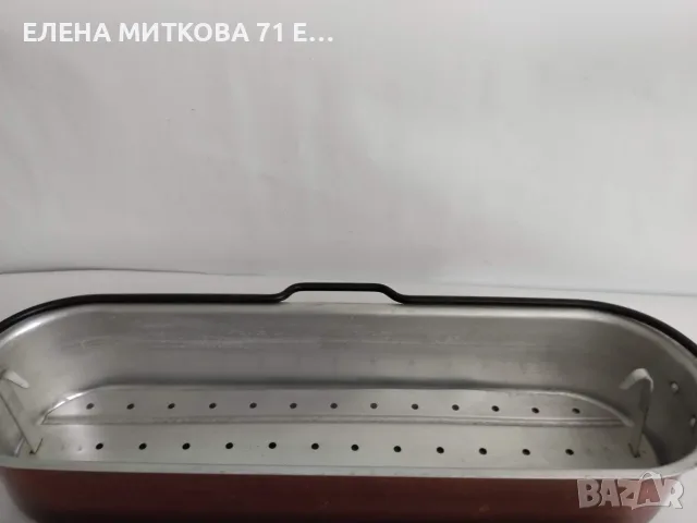 Голям и масивен френски съд от мед с дръжки от ковано желязо-фабрично калайдисан, снимка 6 - Антикварни и старинни предмети - 55839170