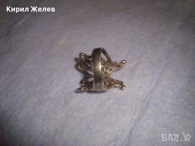 ФИГУРАЛЕН АЖУРЕН СРЕБЪРЕН АРТ ПРЪСТЕН - ПЕПЕРУДА ОКСИДИРАНО СРЕБРО 925 МАЙСТОРСКА ИЗРАБОТКА 28818, снимка 12 - Пръстени - 37252482