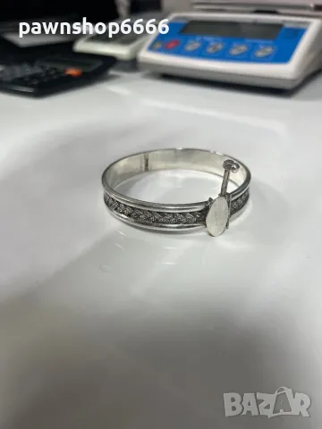 Уникална сребърна гривна – ръчна изработка, проба 800, снимка 2 - Гривни - 49532045