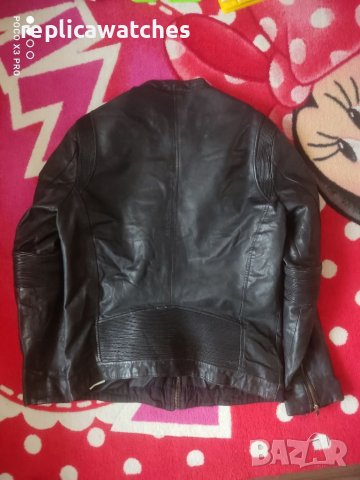 Кожено яке Jack & Jones размер S-M естествена кожа, снимка 2 - Якета - 39501743