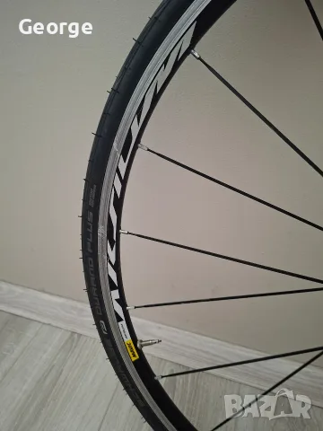 Предна шосейна капла Mavic Aksium, оборудвана с външна гума Schwalbe Durano Plus., снимка 3 - Части за велосипеди - 55787022