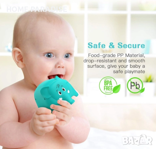 Детски комплект животни кула  за подреждане (8 броя) до 3 годишна възраст, снимка 5 - Образователни игри - 52446749