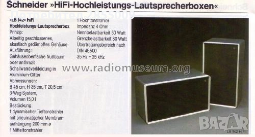 Тонколони Schneider LB 142 Hi-Fi, снимка 11 - Тонколони - 52676664