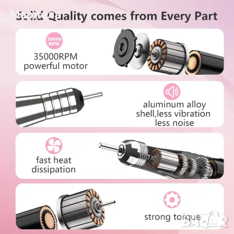 Електрическа Безжична Пила за Маникюр и Педикюр / Безжична Пила за Нокти, снимка 8 - Продукти за маникюр - 48794132