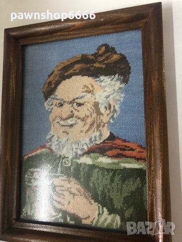 Гоблен старец със халба , снимка 3 - Други ценни предмети - 39498836