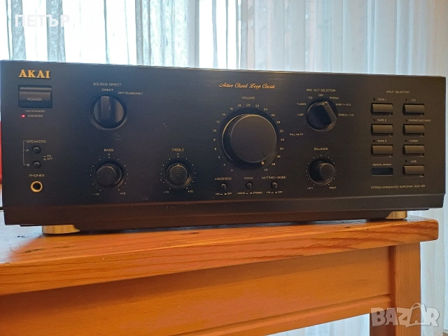 AKAI AM 49 .42.5x15.6.x37.см 12кг . 8 Ohm 2 x 120 w.4 Ohm 2 x 180 w, снимка 2 - Ресийвъри, усилватели, смесителни пултове - 53255362