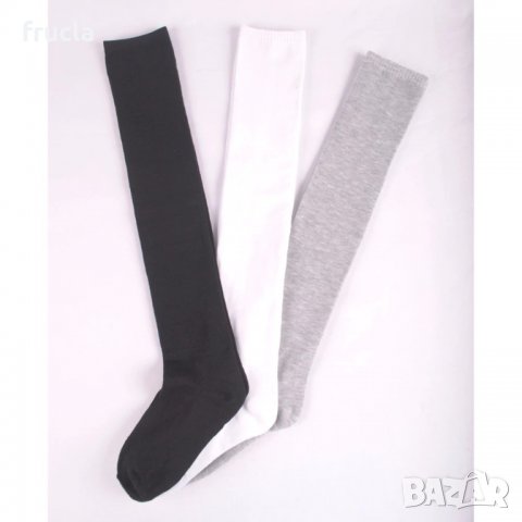 Бели Дълги Чорапи, снимка 2 - Дамски чорапи - 35068199