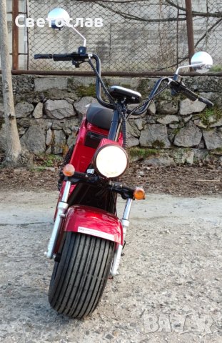 Електрически скутер Чопър HR8-1 1500В 12A/h червен металик, снимка 5 - Мотоциклети и мототехника - 44173908