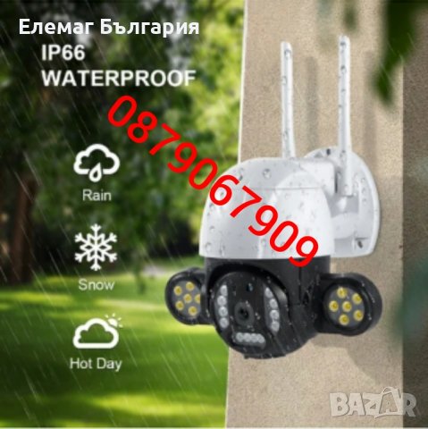Въртяща се WiFi безжична IP камера 5MP FULL-HD с мощни LED прожектори, снимка 5 - IP камери - 39781760