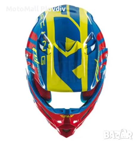 Шок цена!!! fly racing f2 zoom blue red hi-vis каска крос мотор мото к, снимка 7 - Аксесоари и консумативи - 49209012