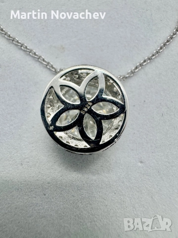 Сребърно колие с мойсанит (Диамант) 5 карата, снимка 11 - Колиета, медальони, синджири - 52253406