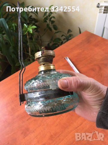 ЛАМПА ГАЗЕНА СТАРИННА ЗДРАВА ФЕНЕР СВЕТИЛНИК СТЪКЛО ФИТИЛ, снимка 5 - Антикварни и старинни предмети - 38082899