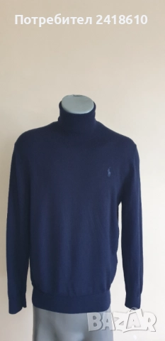 POLO Ralph Lauren Merino Wool / POLO Mens Size M  ОРИГИНАЛ! Мъжки Пуловер Поло!, снимка 8 - Пуловери - 52576721